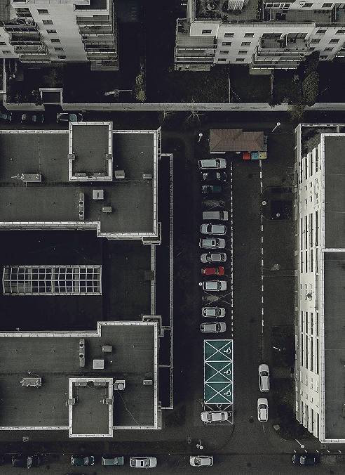 Vue aérienne de building